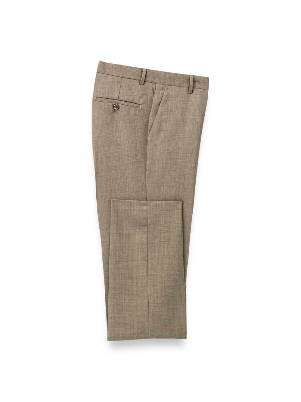 Product Image of Wool Sharkskin Pants-Light Brown#model_flat front