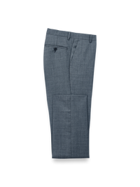 Wool Sharkskin Pants - Blue