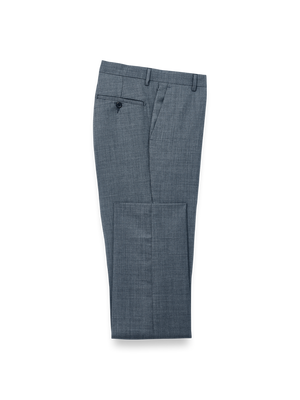 Wool Sharkskin Pants - Blue