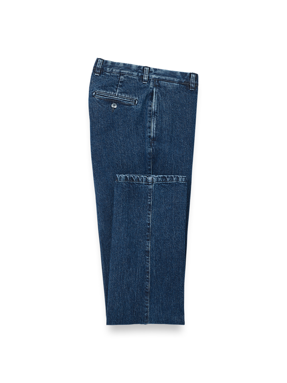 Product Image of Denim Pants-Blue#model_flat front