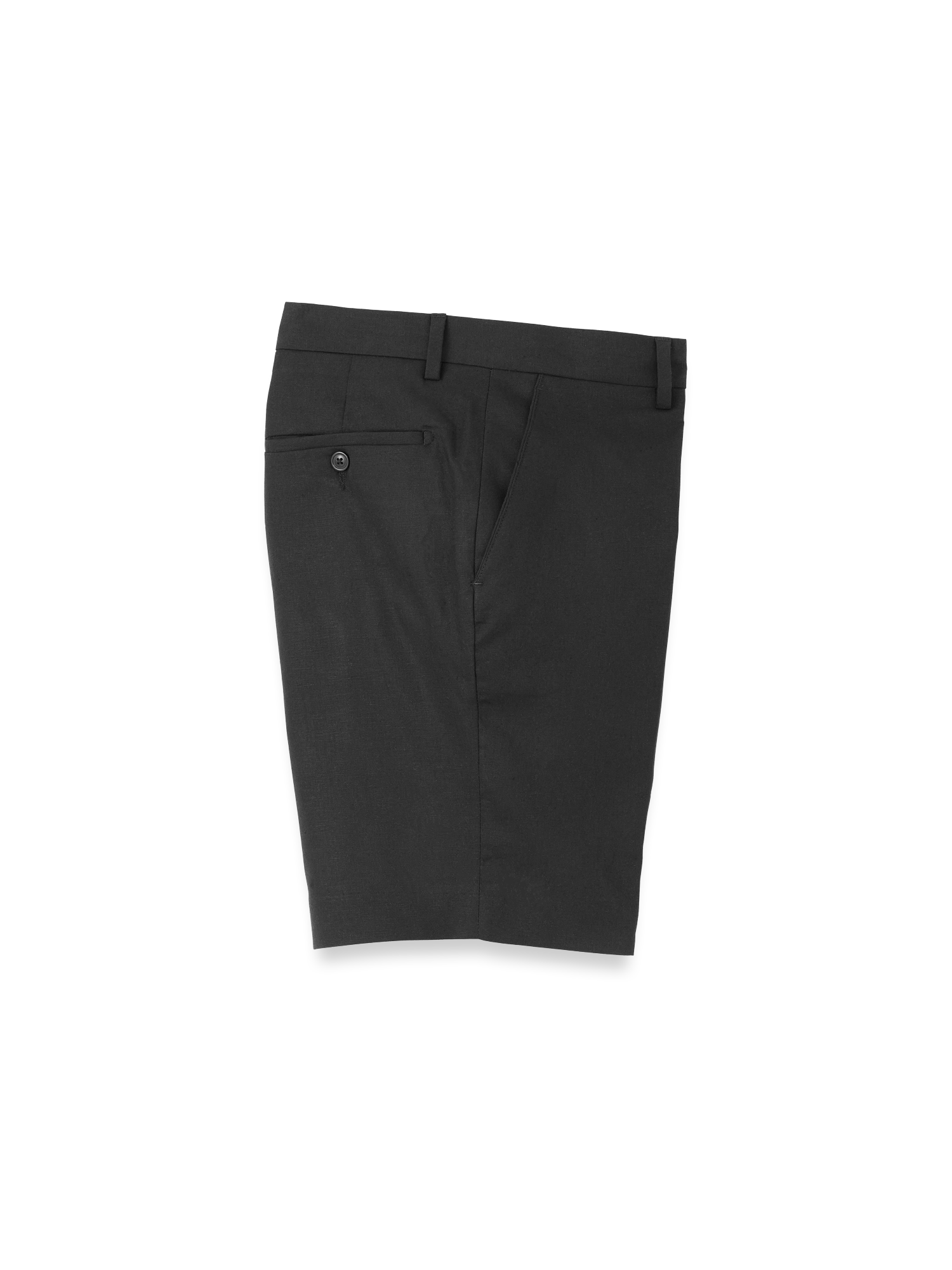 Product Image of Linen / Cotton Shorts-Black#model_flat front