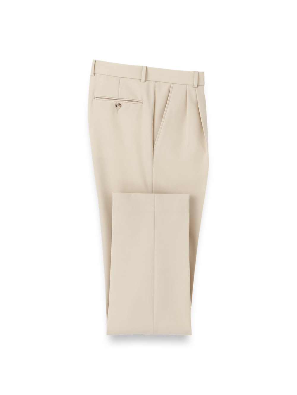 Product Image of Comfort Stretch Travel Pants-Cream#model_pleated front