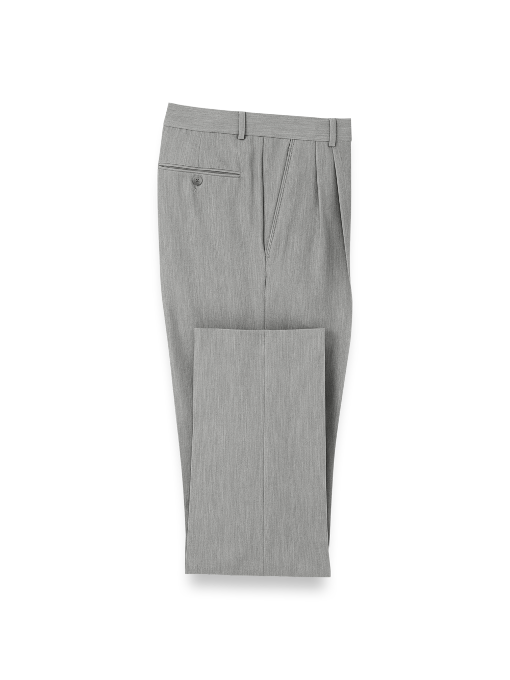 Product Image of Comfort Stretch Travel Pants-Pearl Grey#model_pleated front