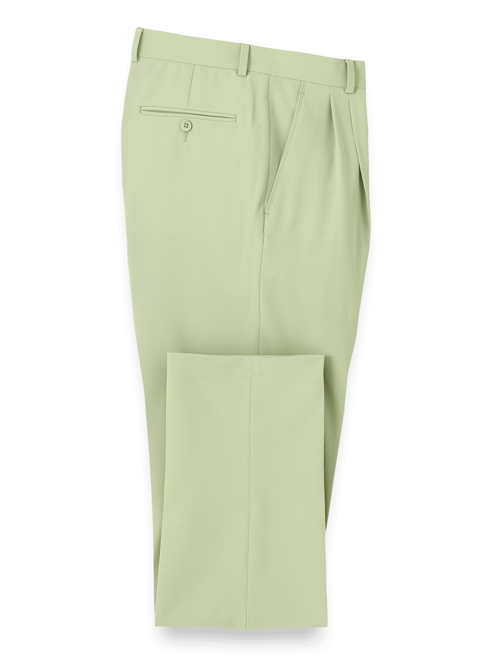 Product Image of Comfort Stretch Travel Pants-Mint#model_pleated front