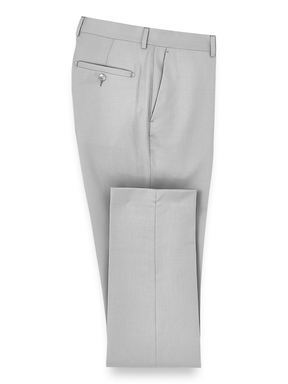Wool Gabardine Pants - Light Grey Paul Fredrick Wool Gabardine Pants - Light Grey Paul Fredrick