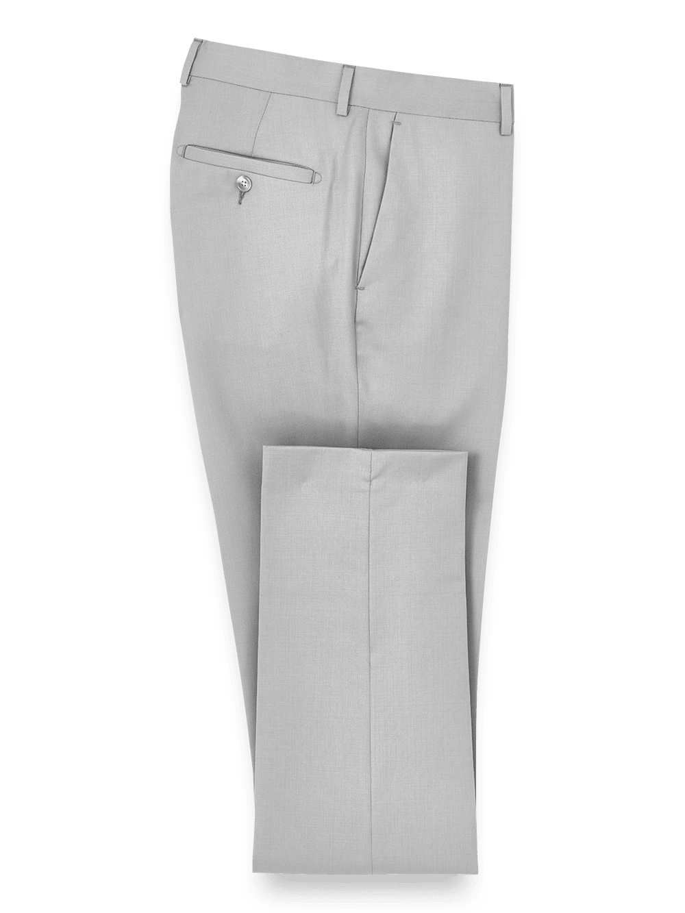 Product Image of Wool Gabardine Pants-Light Grey#model_flat front