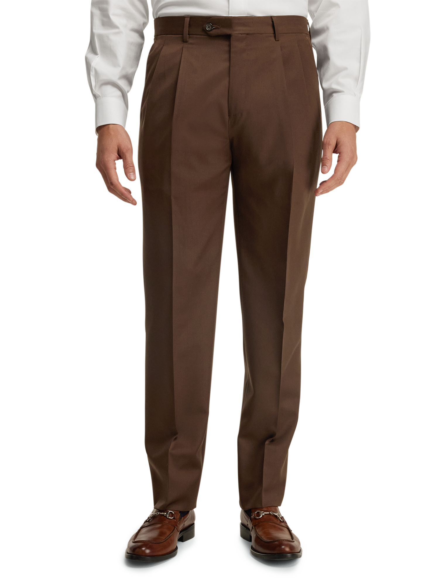Alternate Image of Wool Gabardine Pants-2#model_pleated front