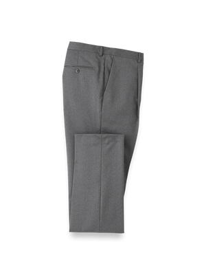 Wool Single Pleat Pants - Grey