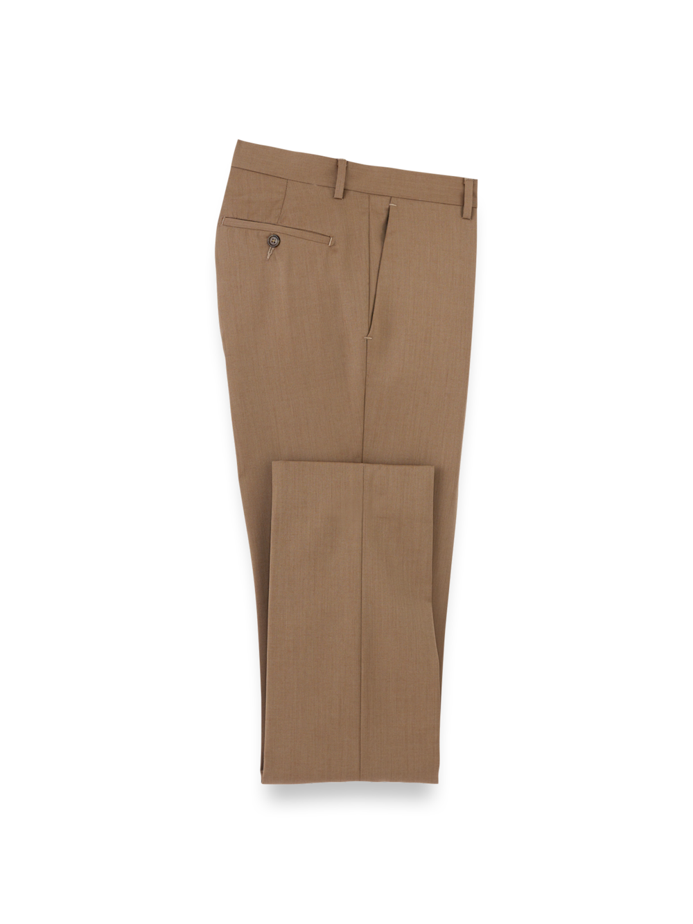Product Image of Wool Gabardine Pants-Light Brown#model_flat front