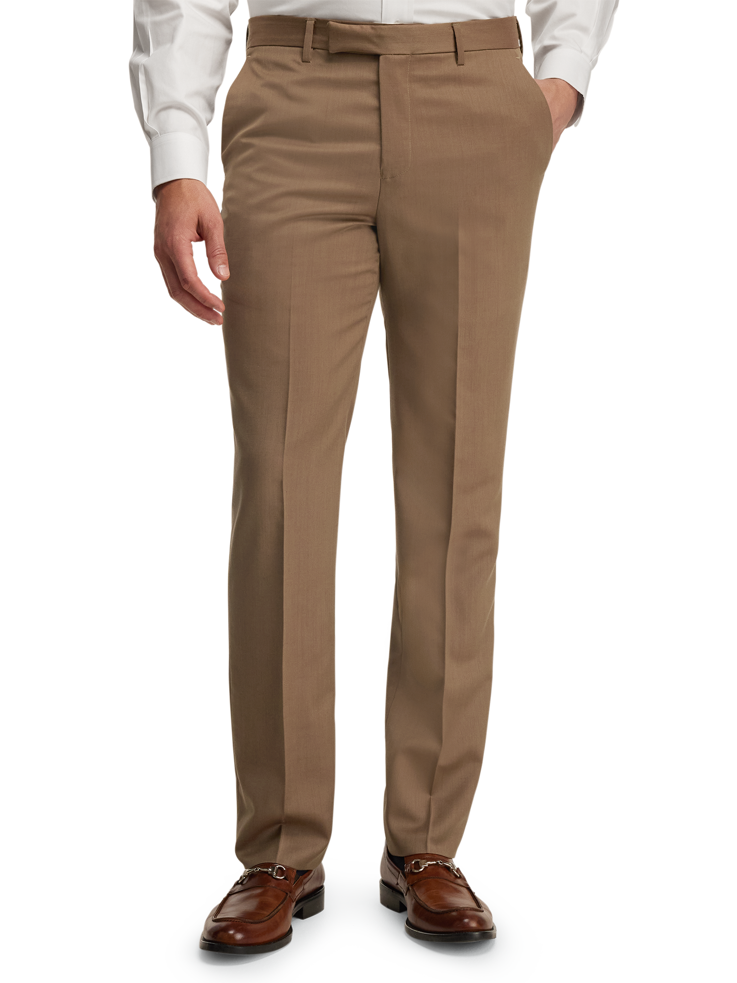 Alternate Image of Wool Gabardine Pants-2#model_flat front