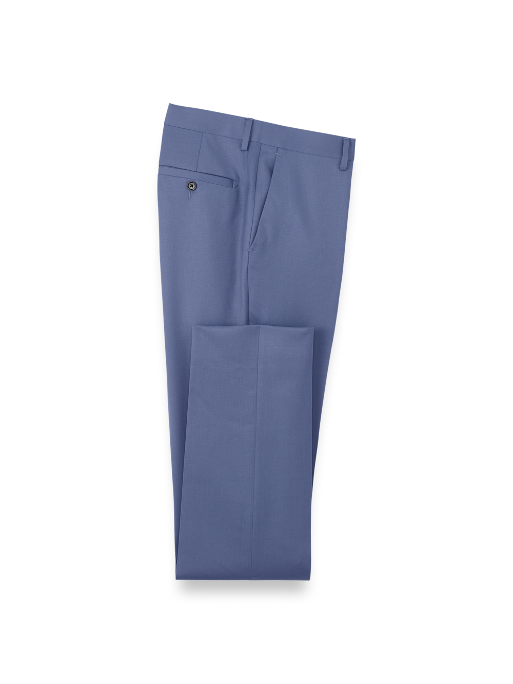 Product Image of Wool Gabardine Pants-Postal Blue#model_flat front
