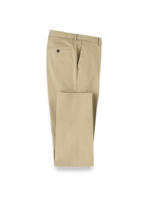 Non-Iron Cotton Stretch Twill Pant - Dark Khaki