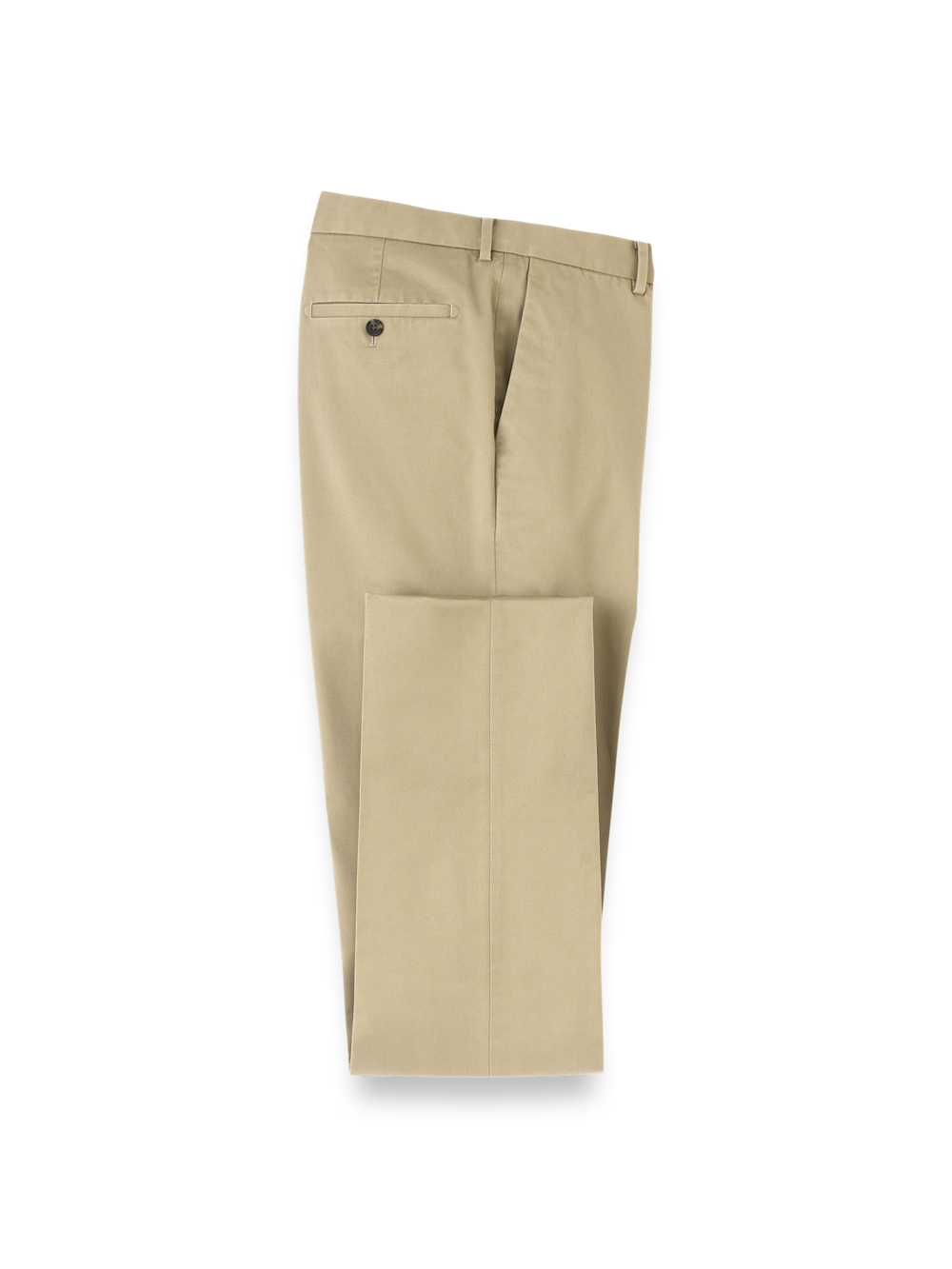 Product Image of Non-iron Cotton Stretch Twill Pant-Dark Khaki#model_flat front