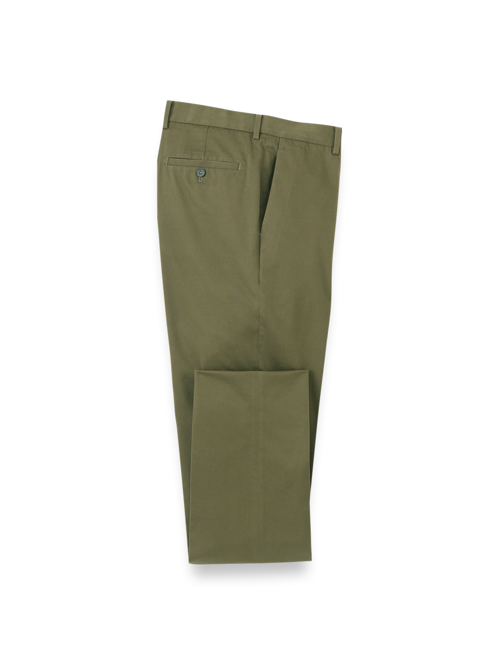 Product Image of Non-iron Cotton Stretch Twill Pant-Olive#model_flat front