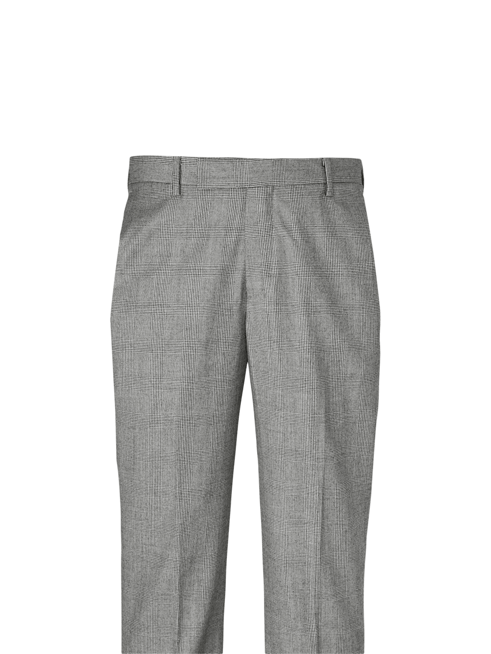 Alternate Image of Wool Flannel Plaid Pants-1#model_flat front