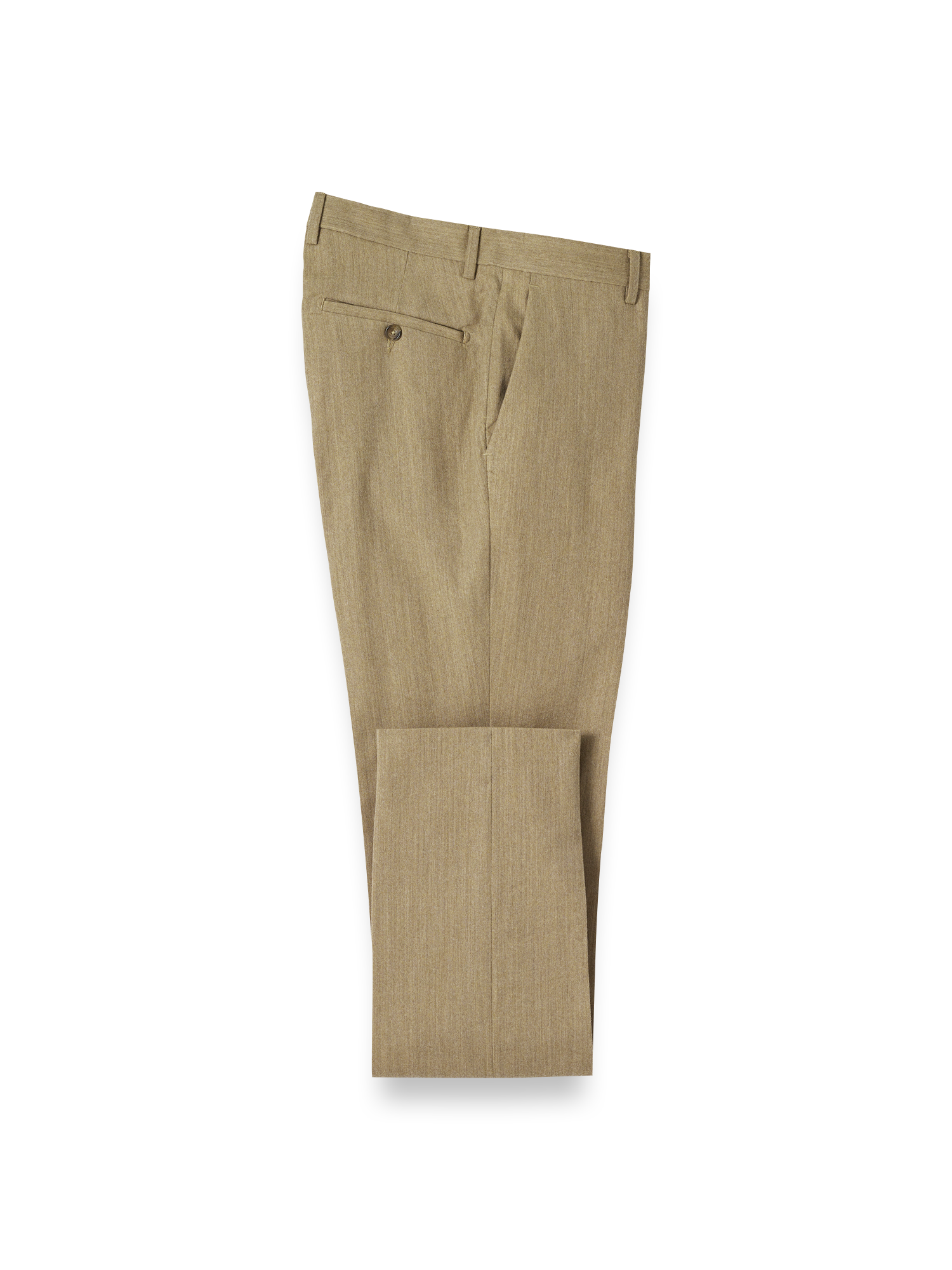 Product Image of Wool Flannel Pants-Camel#model_flat front