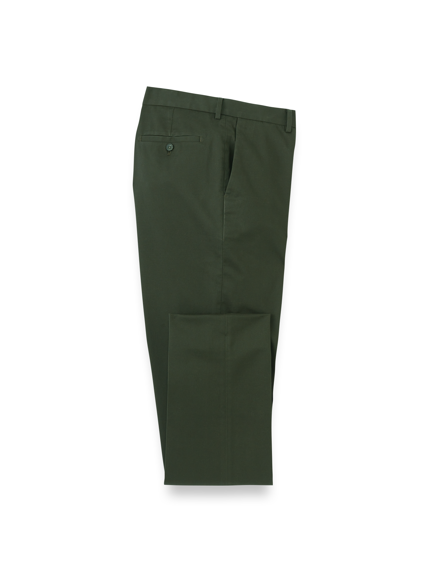 Product Image of Non-iron Cotton Stretch Twill Pant-Dark Green#model_flat front