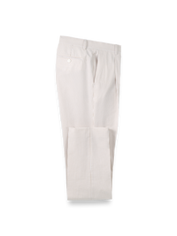 Cotton Seersucker Single Pleated Pants - Tan/white