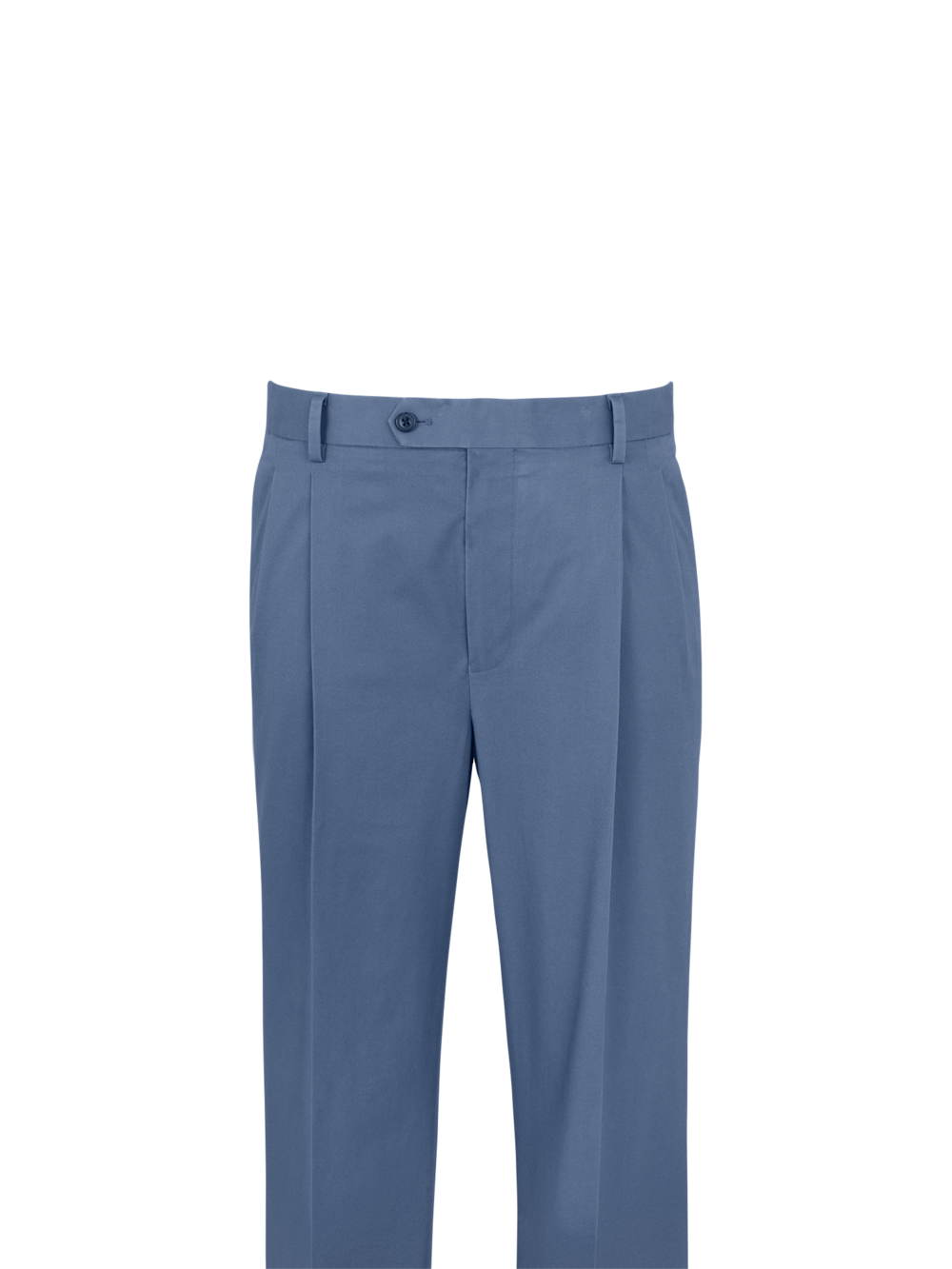 Alternate Image of Non-iron Cotton Stretch Twill Pants-1#model_pleated front