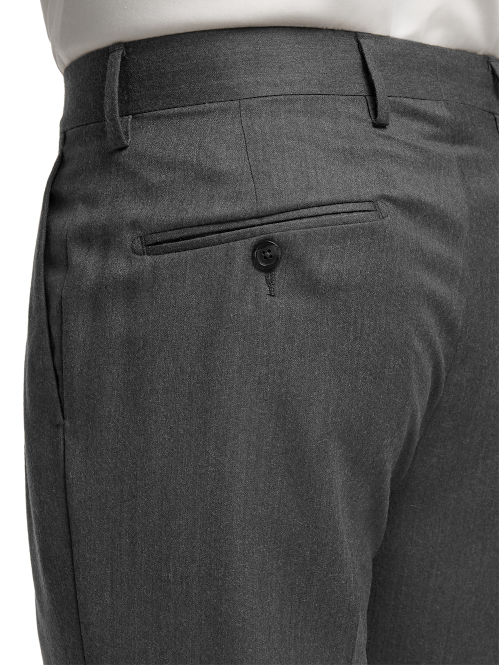 Alternate Image of Wool Flannel Solid Pants-3#model_pleated front