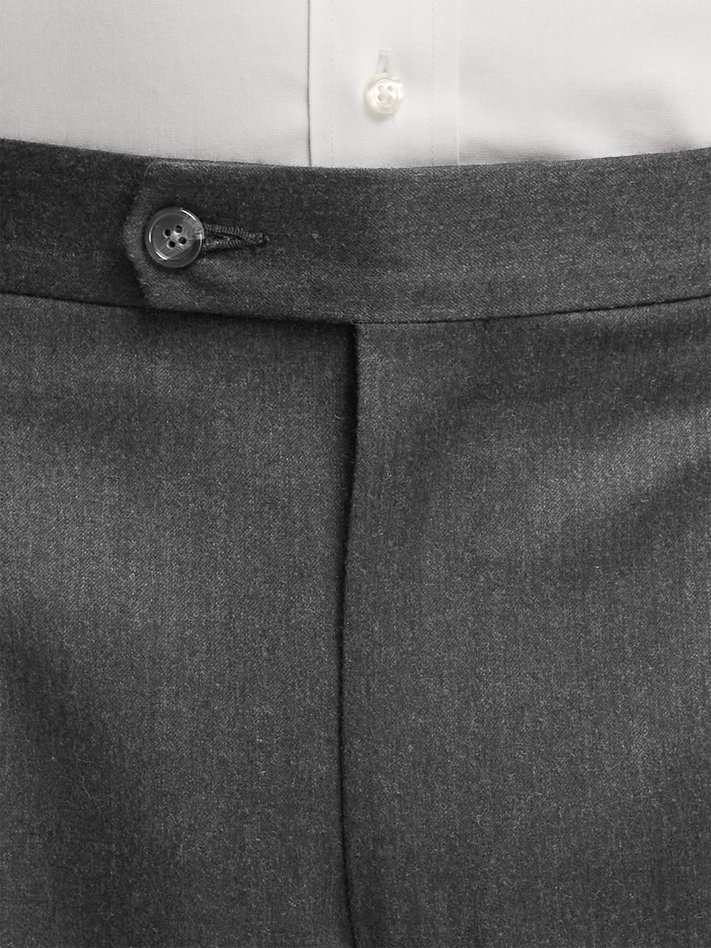 Alternate Image of Wool Flannel Solid Pants-4#model_pleated front