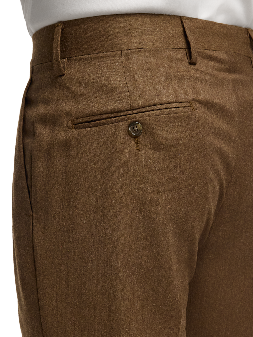 Alternate Image of Wool Flannel Solid Pants-3#model_pleated front
