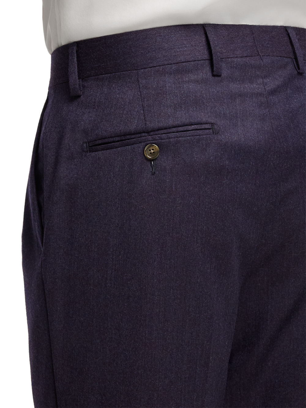 Alternate Image of Wool Flannel Solid Pants-3#model_pleated front