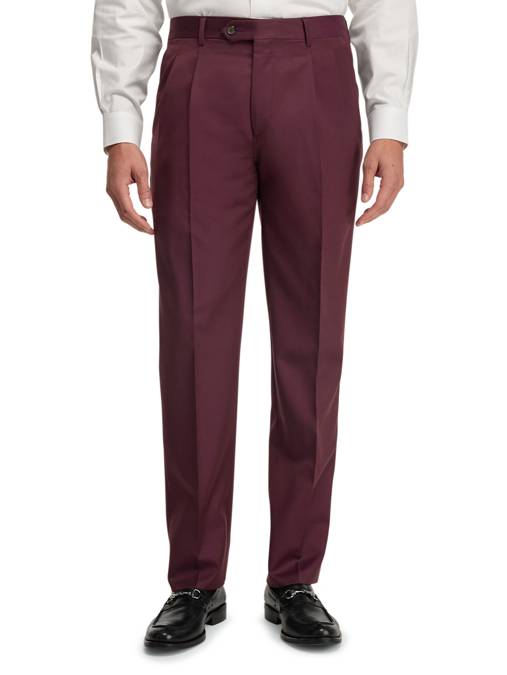 Alternate Image of Wool Gabardine Pants-2#model_pleated front