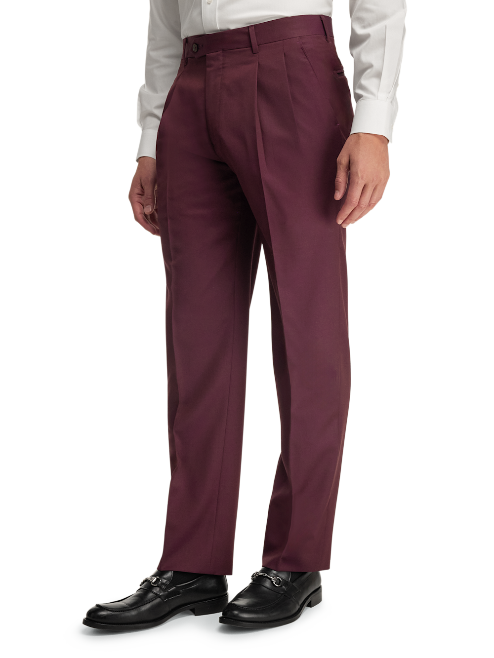 Alternate Image of Wool Gabardine Pants-3#model_pleated front