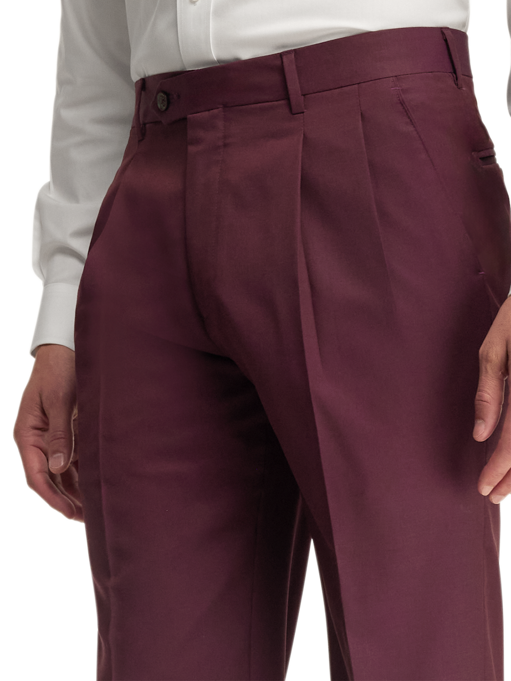 Alternate Image of Wool Gabardine Pants-4#model_pleated front
