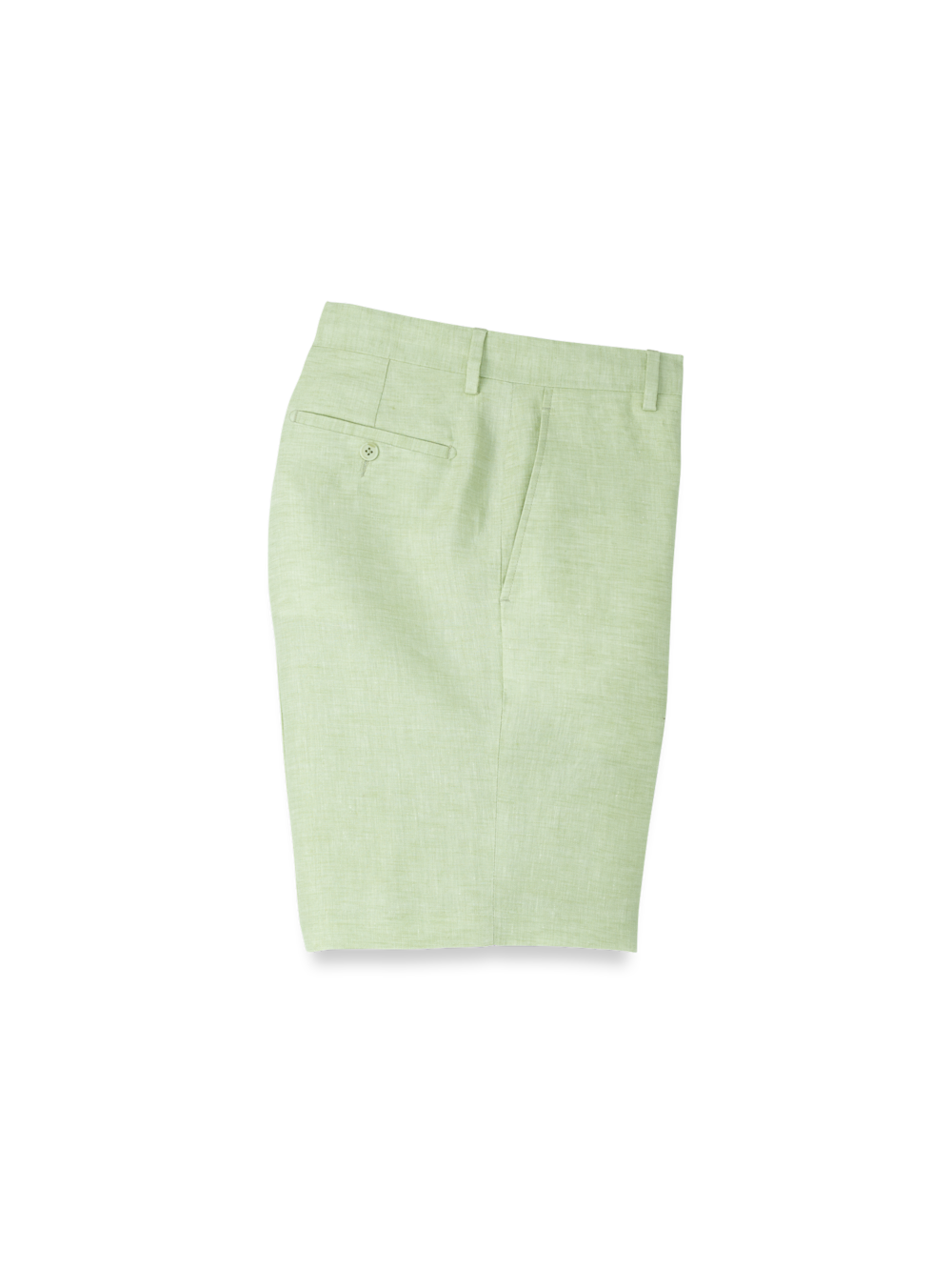 Product Image of Linen Chambray Twill Flat Front Shorts-Mint