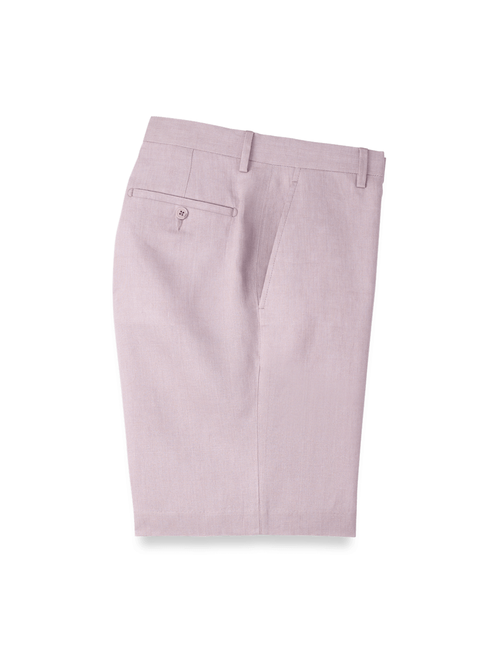 Product Image of Linen Chambray Twill Flat Front Shorts-Light Purple