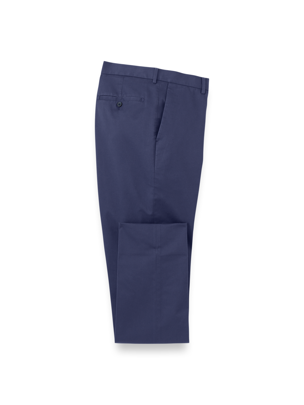 Product Image of Non-iron Cotton Stretch Twill Pants-Bright Navy#model_flat front