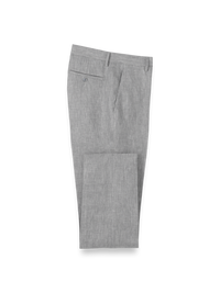 Linen Chambray Twill Pants - Grey