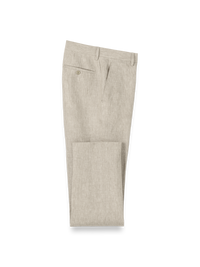 Linen Chambray Twill Pants - Khaki