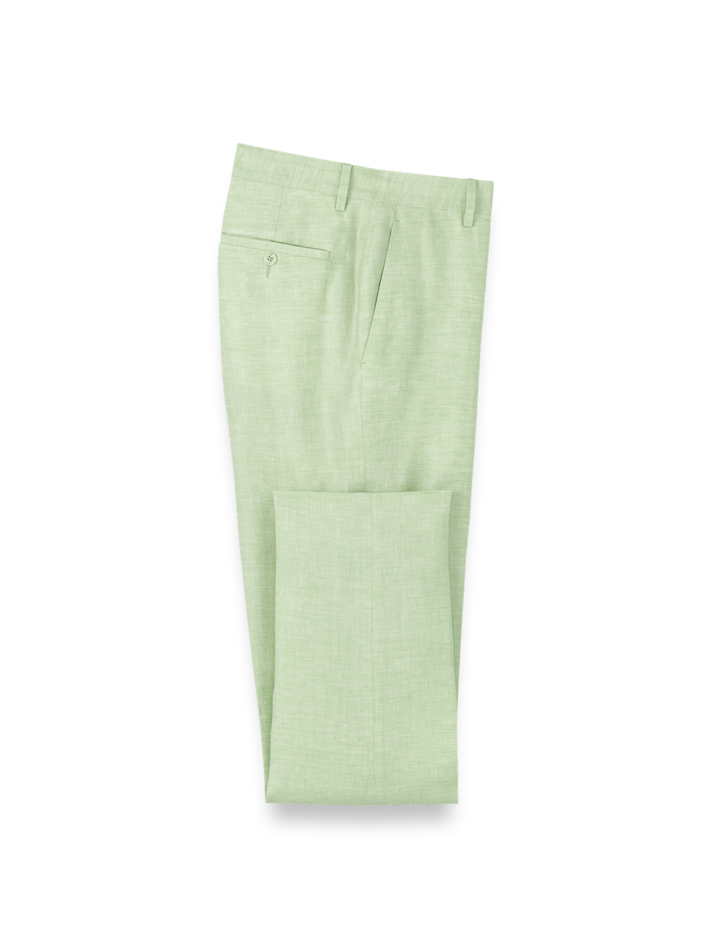 Product Image of Linen Chambray Twill Pants-Mint#model_flat front