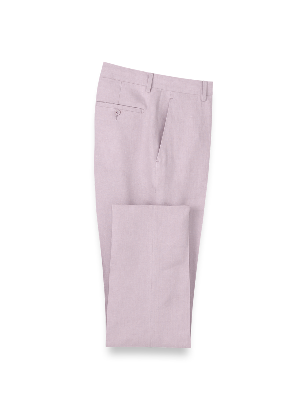 Product Image of Linen Chambray Twill Pants-Light Purple#model_flat front
