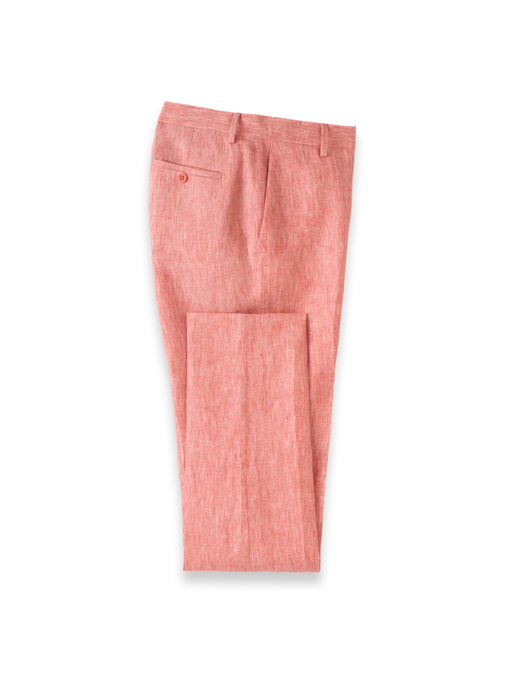 Product Image of Linen Chambray Twill Pants-Red#model_flat front
