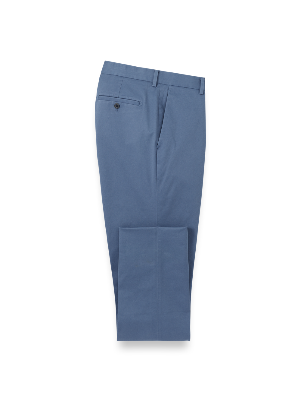 Non-Iron Cotton Stretch Twill Pants - Blue
