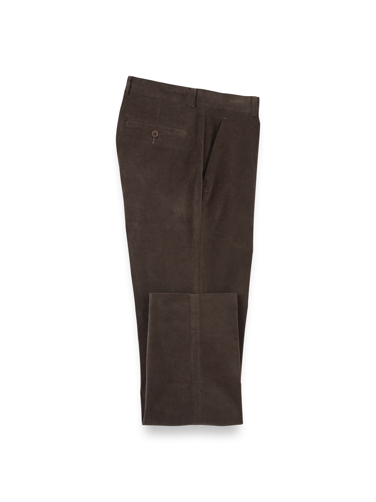 Product Image of Cotton Stretch Corduroy Pants-Dark Brown#model_flat front