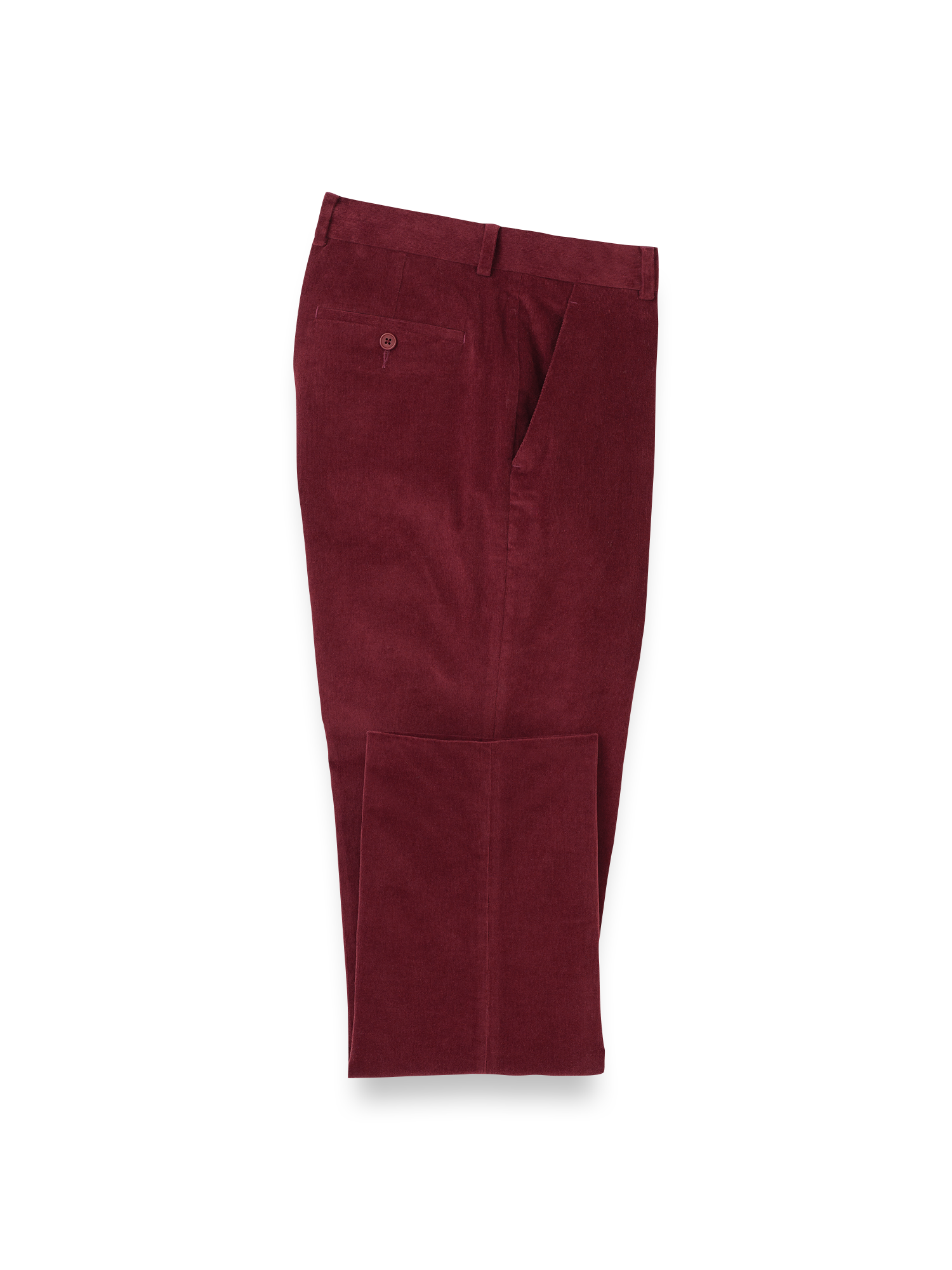 Product Image of Cotton Stretch Corduroy Pants-Burgundy#model_flat front