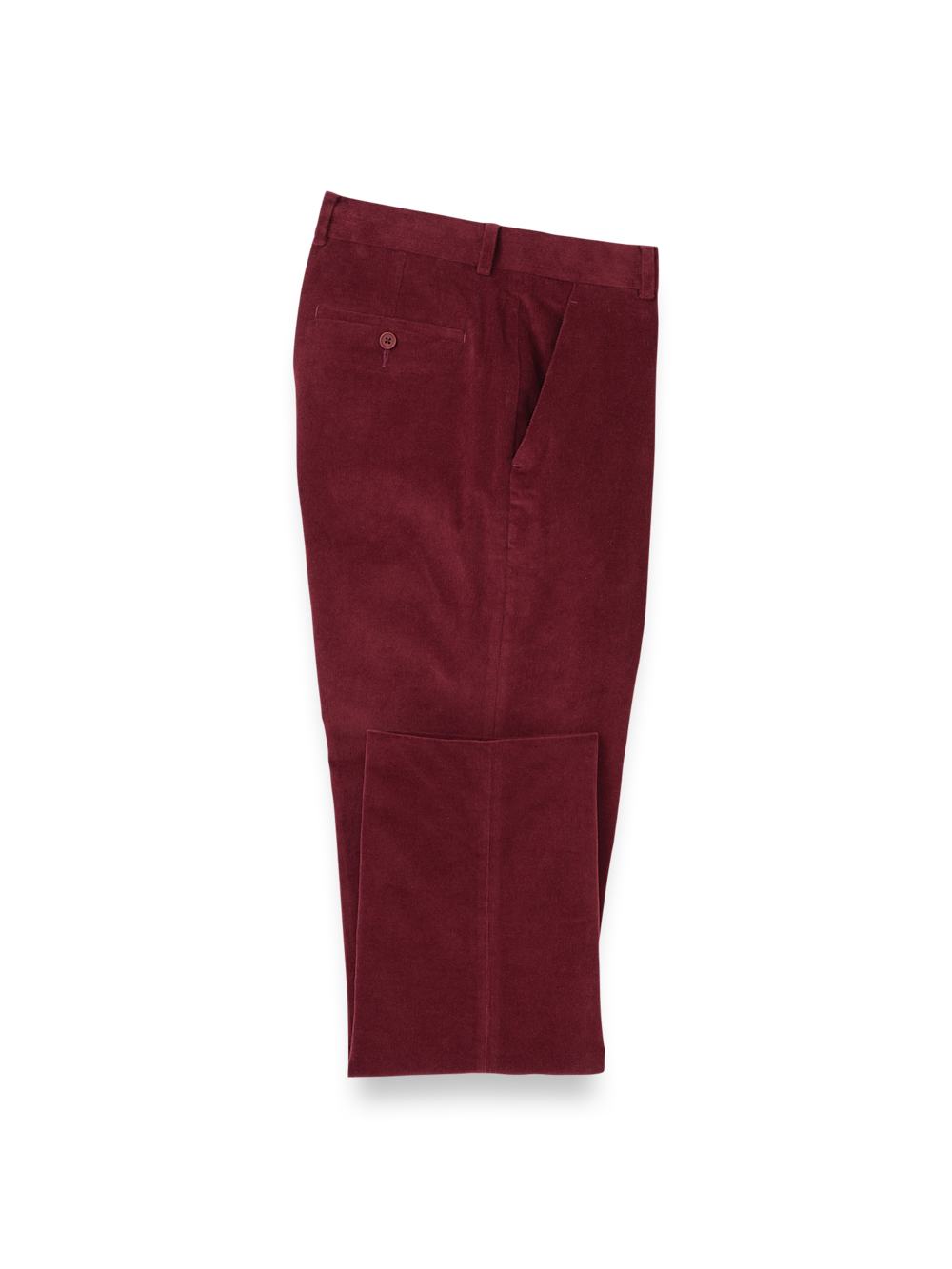 Product Image of Cotton Stretch Corduroy Pants-Burgundy#model_flat front