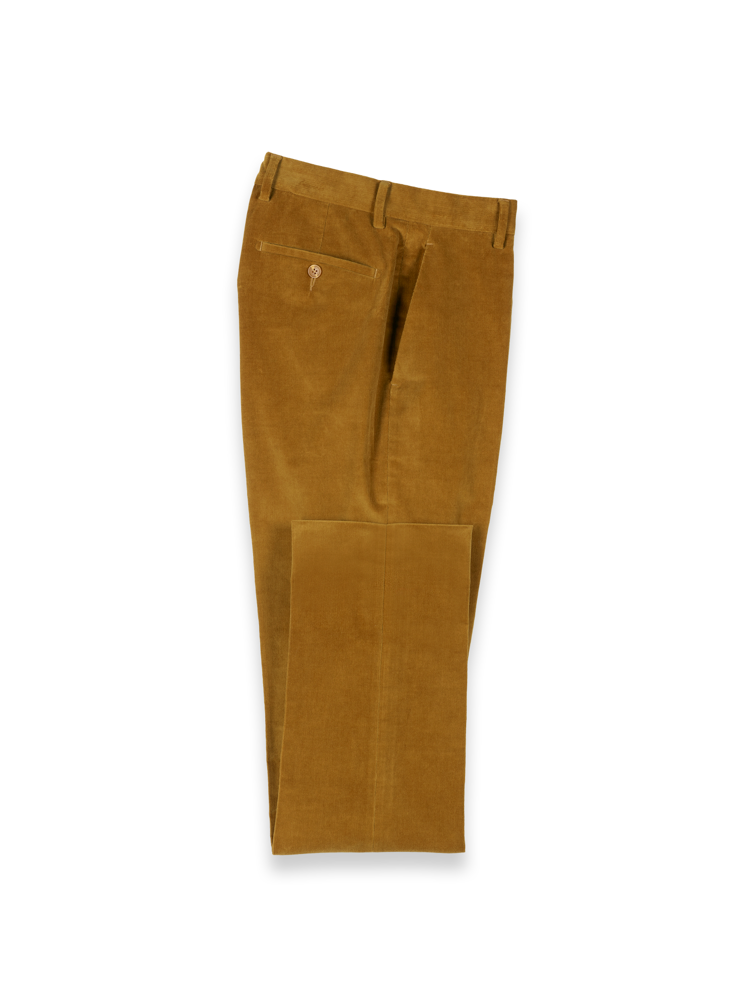Product Image of Cotton Stretch Corduroy Pants-Dark Gold#model_flat front