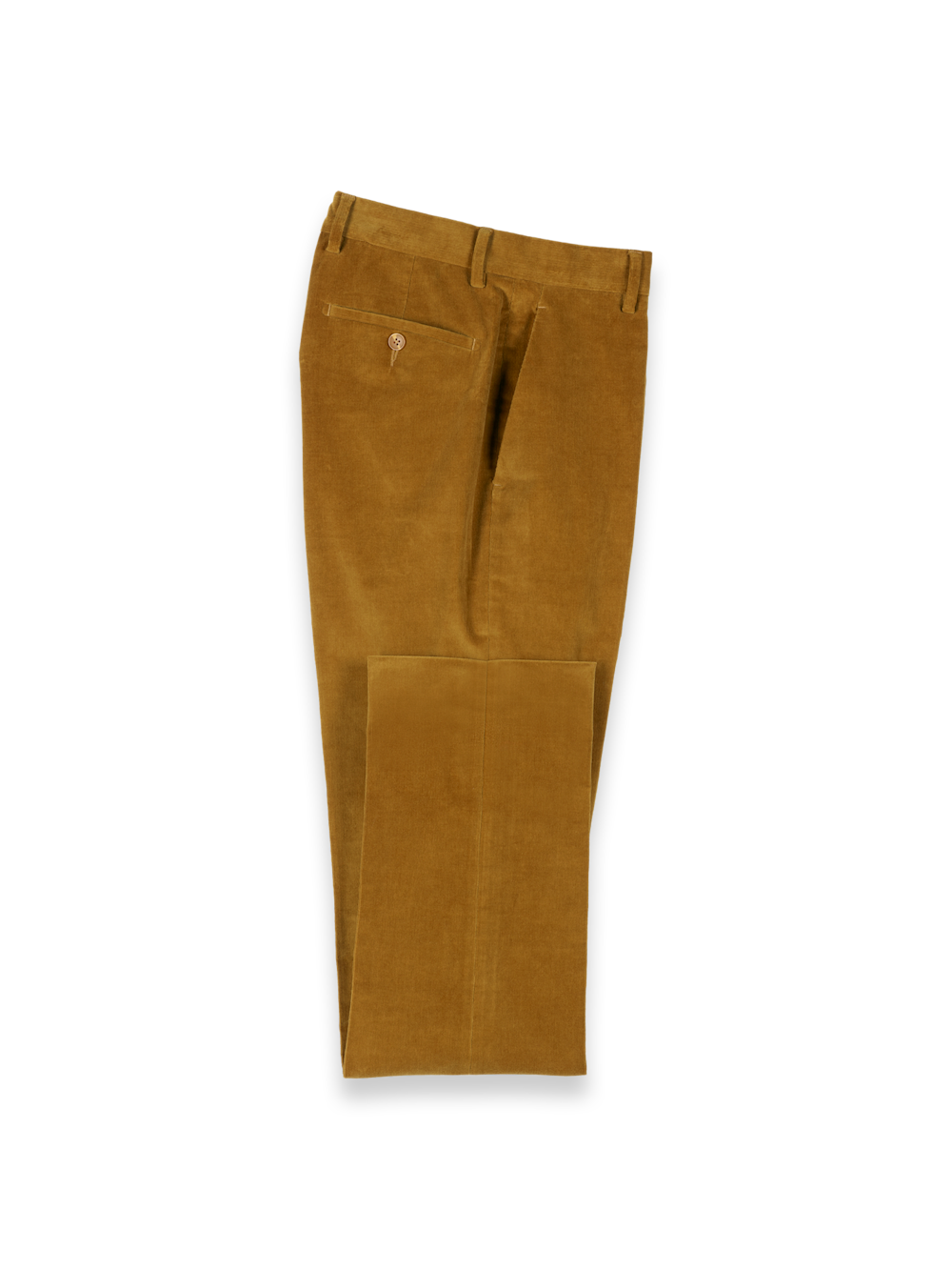 Product Image of Cotton Stretch Corduroy Pants-Dark Gold#model_flat front