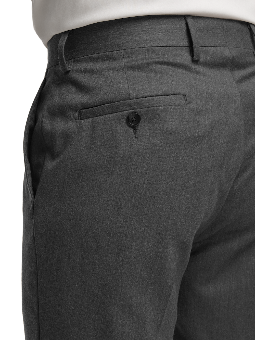Alternate Image of Wool Flannel Solid Pants-5#model_flat front