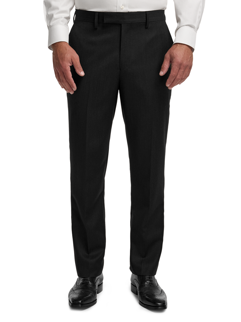 Alternate Shot of Men's Black Solid Bottoms