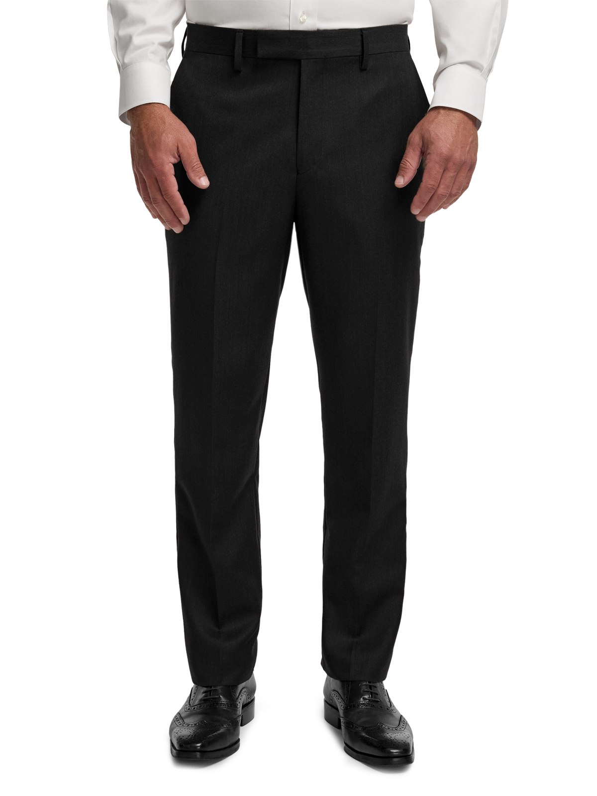 Alternate Image of Wool Flannel Solid Pants-1#model_flat front