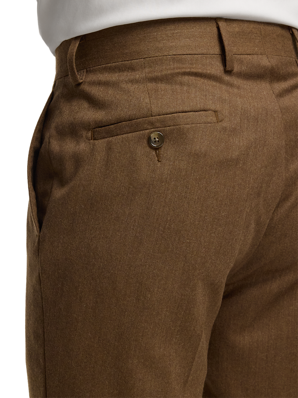 Alternate Image of Wool Flannel Solid Pants-5#model_flat front