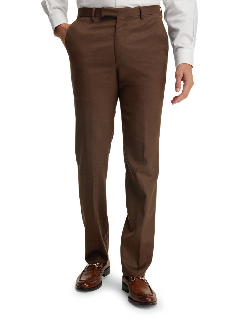Alternate Image of Wool Gabardine Pants-2#model_flat front