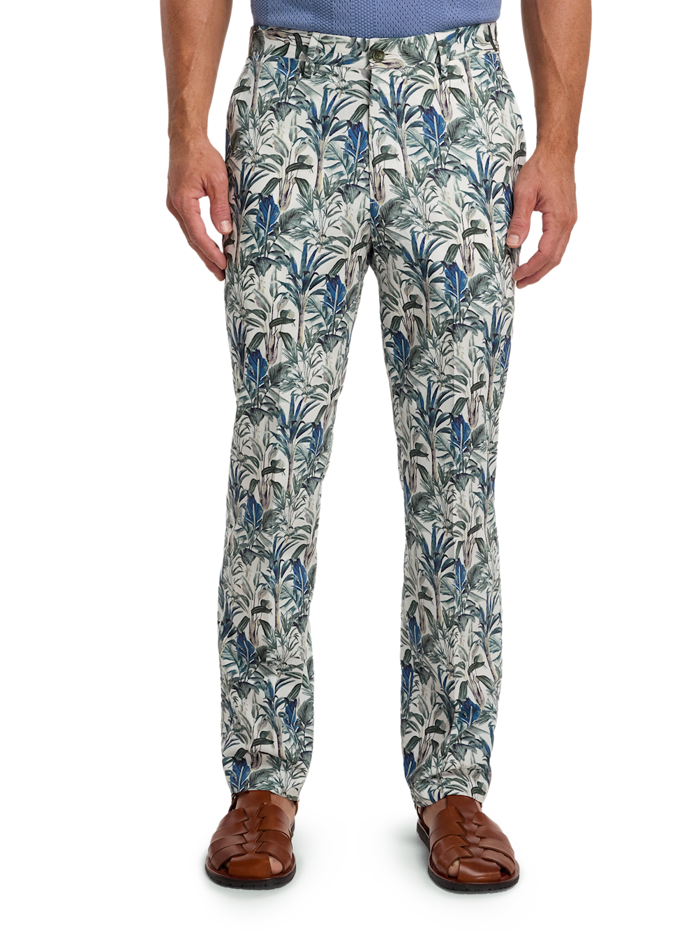 Alternate Image of Cotton Printed Flat Fron Pants-1